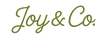 Green 'Joy & Co.' logo on a white background